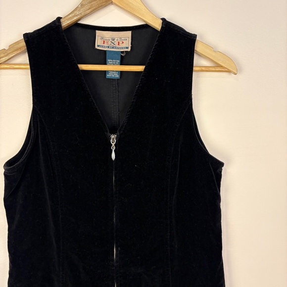 Express Y2K Black Velvet Sleeveless Zip  Mini Dress Whimsigoth Dark Academia - Picture 3 of 10